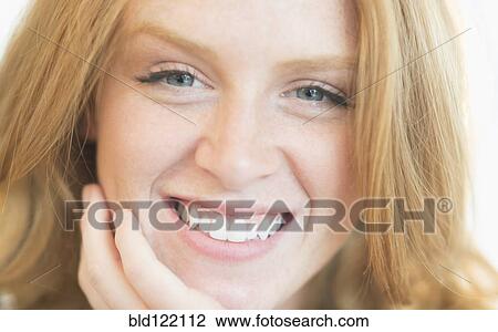 Caucasian woman smiling View Large Photo Image Stock Image - Caucasian woman smiling. Fotosearch