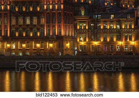 City skyline illuminated at night, Moscow, Russia View Large Photo Image Stock Image - City skyline illuminated at night, Moscow, Russia. Fotosearch