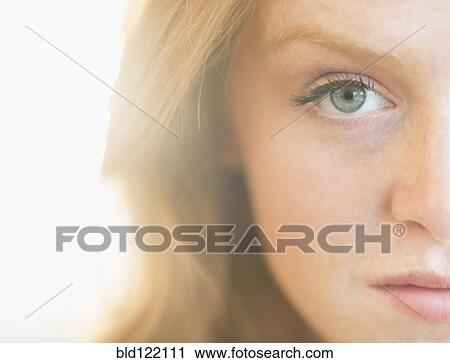 Stock Image - Close up of Caucasian woman's eye. Fotosearch