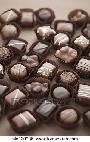 Stock Photograph - Close up of chocolate truffles. Fotosearch