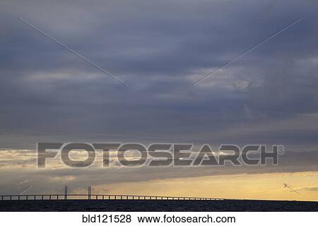Overcast sky over Oresund Bridge, Malmo, Sweden View Large Photo Image Stock Photo - Overcast sky over Oresund Bridge, Malmo, Sweden. Fotosearch