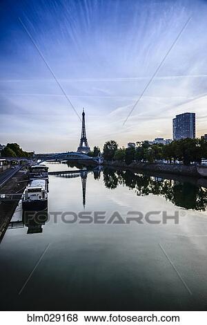 Eiffel Tower and Seine River, Paris, France View Large Photo Image Stock Photo - Eiffel Tower and Seine River, Paris, France. Fotosearch