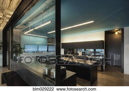Stock Image - Empty kitchen in office. Fotosearch