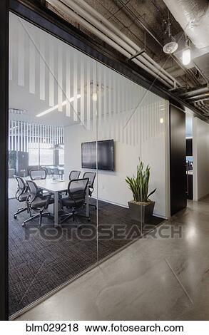 Empty meeting room in office View Large Photo Image Stock Photo - Empty meeting room in office. Fotosearch