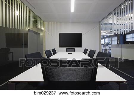 Empty meeting room in office View Large Photo Image Stock Photo - Empty meeting room in office. Fotosearch