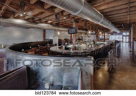 Bar and tables in empty restaurant View Large Photo Image Picture - Bar and tables in empty restaurant. Fotosearch