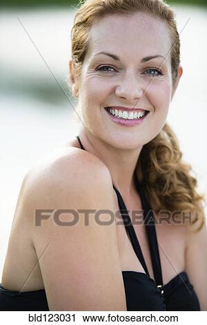Caucasian woman wearing bathing suit View Large Photo Image Stock Image - Caucasian woman wearing bathing suit. Fotosearch
