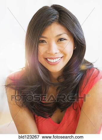 Chinese woman smiling View Large Photo Image Stock Photo - Chinese woman smiling. Fotosearch