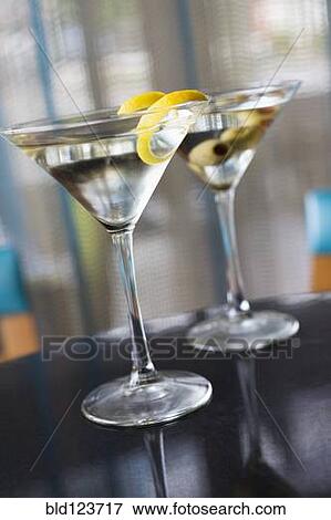 Close up of garnished martinis View Large Photo Image Stock Photo - Close up of garnished martinis. Fotosearch