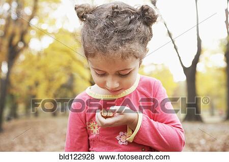 Hispanic girl examining plants outdoors View Large Photo Image Stock Photo - Hispanic girl examining plants outdoors. Fotosearch