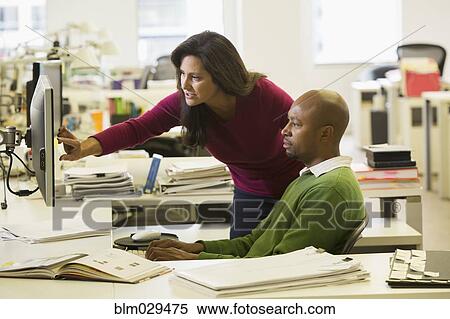 Business people talking in office View Large Photo Image Stock Photography - Business people talking in office. Fotosearch