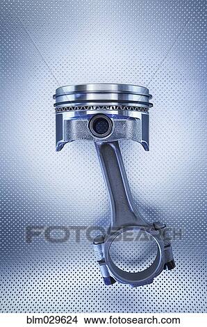 Picture - Close up of metal piston. Fotosearch