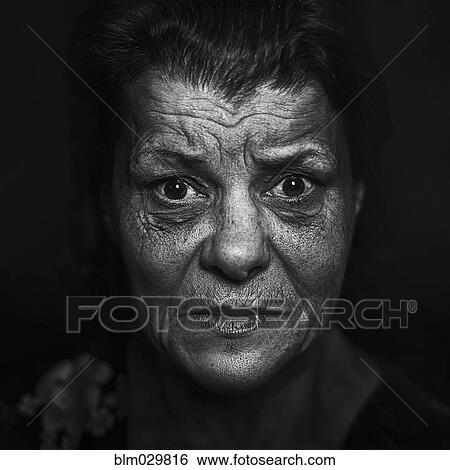Close up of Senior Caucasian woman's face View Large Photo Image Stock Photograph - Close up of Senior Caucasian woman's face. Fotosearch