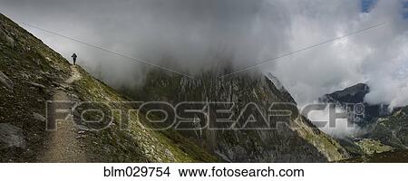 Mountain path, Mt. Blanc, Switzerland View Large Photo Image Picture - Mountain path, Mt. Blanc, Switzerland. Fotosearch