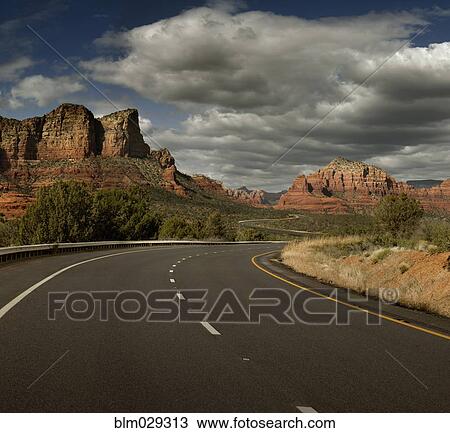 Road through rock formations, Sedona, Arizona, United States View Large Photo Image Stock Image - Road through rock formations, Sedona, Arizona, United States. Fotosearch