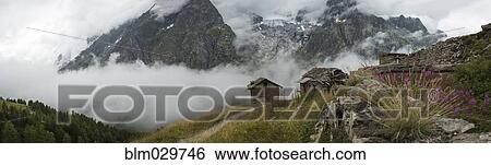 Stone cottages near Mt Blanc trail, Bertone Refuge, Italy View Large Photo Image Stock Photograph - Stone cottages near Mt Blanc trail, Bertone Refuge, Italy. Fotosearch