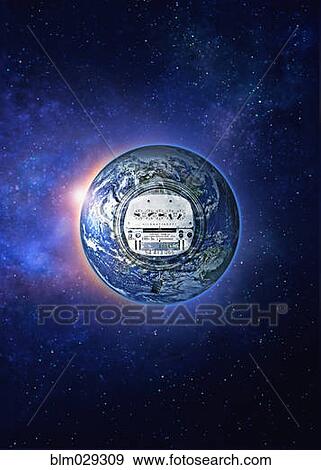 Thermostat on Earth in space View Large Photo Image Stock Photo - Thermostat on Earth in space. Fotosearch