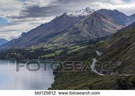 Aerial view of mountains and lake, Lake Wanaka, New Zealand View Large Photo Image Stock Image - Aerial view of mountains and lake, Lake Wanaka, New Zealand. Fotosearch