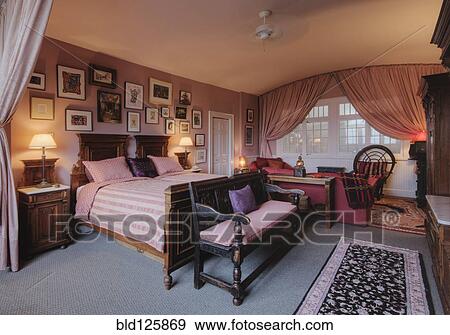 Bed and bench in bedroom View Large Photo Image Stock Photo - Bed and bench in bedroom. Fotosearch