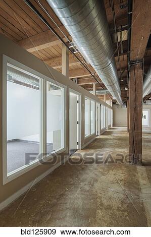 Empty office space under construction View Large Photo Image Stock Photo - Empty office space under construction. Fotosearch