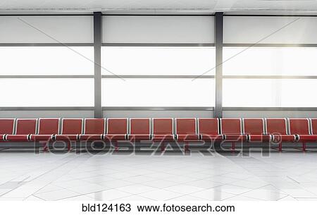 Empty seats in airport lobby View Large Photo Image Stock Image - Empty seats in airport lobby. Fotosearch