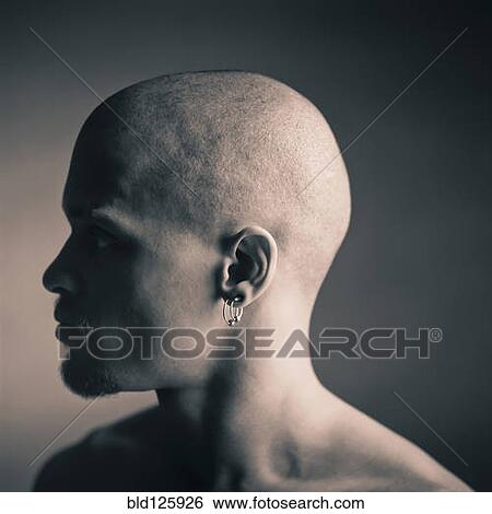 Silhouette of man wearing earrings View Large Photo Image Stock Photograph - Silhouette of man wearing earrings. Fotosearch