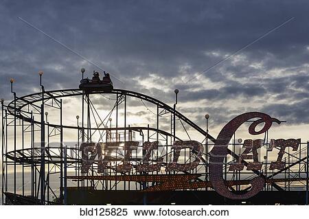 Silhouette of wild cat rollercoaster at Puyallup Fair, Puyallup, Washington, United States View Large Photo Image Stock Photography - Silhouette of wild cat rollercoaster at Puyallup Fair, Puyallup, Washington, United States. Fotosearch