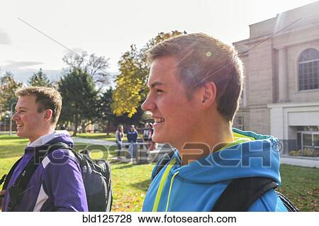 Stock Photo - Students on campus. Fotosearch
