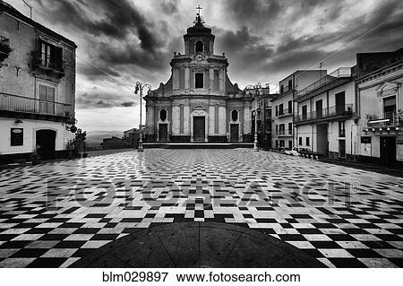 Centuripe Cathedral and piazza, Centuripe, Sicily, Italy, View Large Photo Image Stock Photo - Centuripe Cathedral and piazza, Centuripe, Sicily, Italy, . Fotosearch