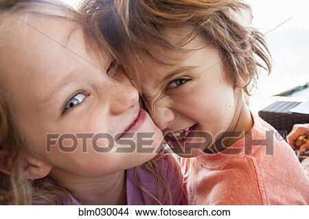 Picture - Children playing outdoors. Fotosearch