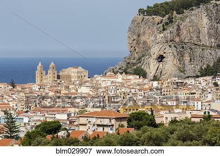 Cityscape, Cefalu, Sicily, Italy View Large Photo Image Stock Photo - Cityscape, Cefalu, Sicily, Italy. Fotosearch