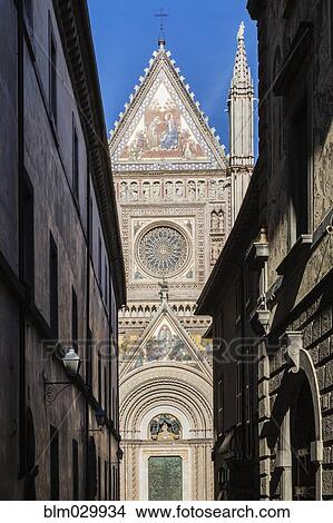 Facade of Saint Mary of the Assumption Cathedral, Orvieto, Umbria, Italy View Large Photo Image Picture - Facade of Saint Mary of the Assumption Cathedral, Orvieto, Umbria, Italy. Fotosearch