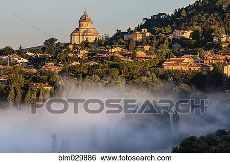 Morning fog and hill town, Todi, Umbria, Italy View Large Photo Image Stock Photograph - Morning fog and hill town, Todi, Umbria, Italy. Fotosearch