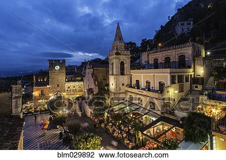 San Giuseppe Church and piazza illuminated at night, Taormina, Sicily, Italy View Large Photo Image Stock Image - San Giuseppe Church and piazza illuminated at night, Taormina, Sicily, Italy. Fotosearch