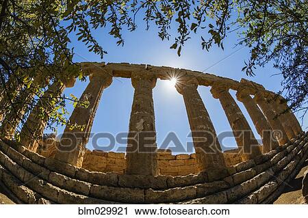 Stock Image - Temple of Juno ruins, Agrigento, Sicily, Italy. Fotosearch