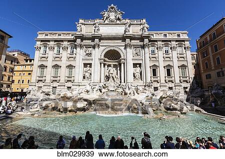 The Trevi Fountain, Rome, Lazio, Italy View Large Photo Image Stock Photo - The Trevi Fountain, Rome, Lazio, Italy. Fotosearch