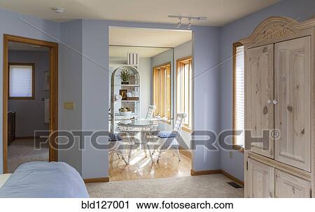 Apartment bedroom and dining room View Large Photo Image Stock Image - Apartment bedroom and dining room. Fotosearch