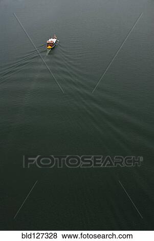boat on Douro river high-angle view View Large Photo Image Stock Photo - boat on Douro river high-angle view. Fotosearch