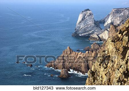 cliffs on the Atlantic coast near Sintra Portugal View Large Photo Image Stock Image - cliffs on the Atlantic coast near Sintra Portugal. Fotosearch