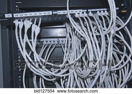 Picture - Computer cables close-up. Fotosearch