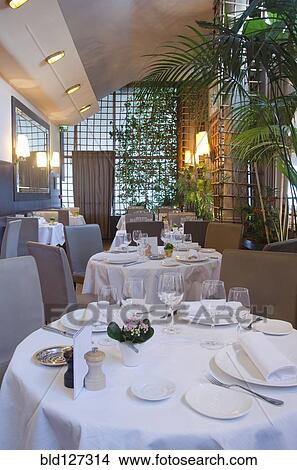 Elegant Parisian restaurant dining room View Large Photo Image Picture - Elegant Parisian restaurant dining room. Fotosearch