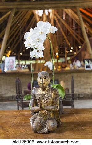 Hindu statue and orchid, Ubud, Bali, Indonesia View Large Photo Image Stock Photograph - Hindu statue and orchid, Ubud, Bali, Indonesia. Fotosearch