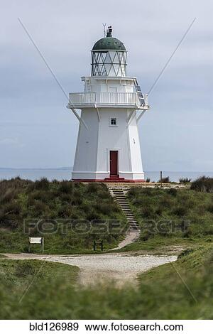 Lighthouse, Waikawa Point, New Zealand View Large Photo Image Stock Photo - Lighthouse, Waikawa Point, New Zealand. Fotosearch