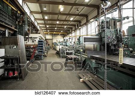 Machinery in metal shop View Large Photo Image Stock Photo - Machinery in metal shop. Fotosearch