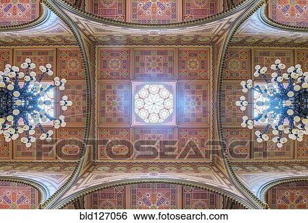 Ornate ceiling of Dohany Street Synagogue, Budapest, Hungary View Large Photo Image Stock Photograph - Ornate ceiling of Dohany Street Synagogue, Budapest, Hungary. Fotosearch
