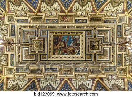 Ornate fresco ceiling of Book Cafe, Budapest, Hungary View Large Photo Image Stock Photo - Ornate fresco ceiling of Book Cafe, Budapest, Hungary. Fotosearch