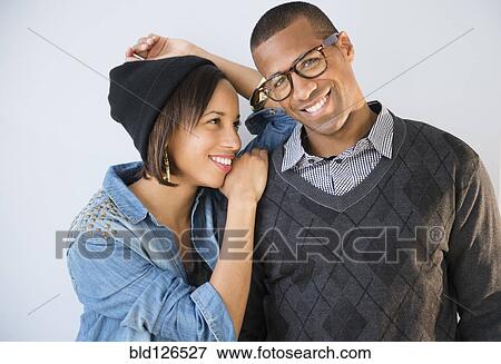 Portrait of smiling couple View Large Photo Image Stock Photo - Portrait of smiling couple. Fotosearch