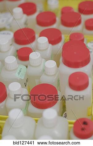 Stock Image - Sample containers. Fotosearch