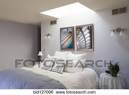 Skylight over bed View Large Photo Image Stock Photograph - Skylight over bed. Fotosearch