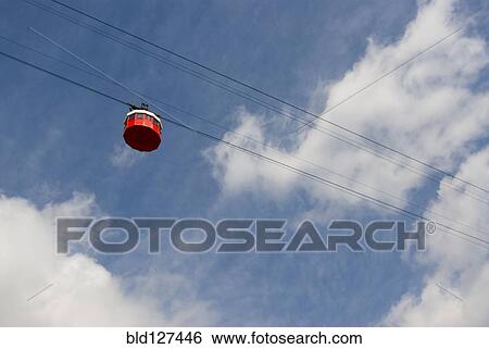 Spain Barcelona cable car low angle view View Large Photo Image Stock Photograph - Spain Barcelona cable car low angle view. Fotosearch
